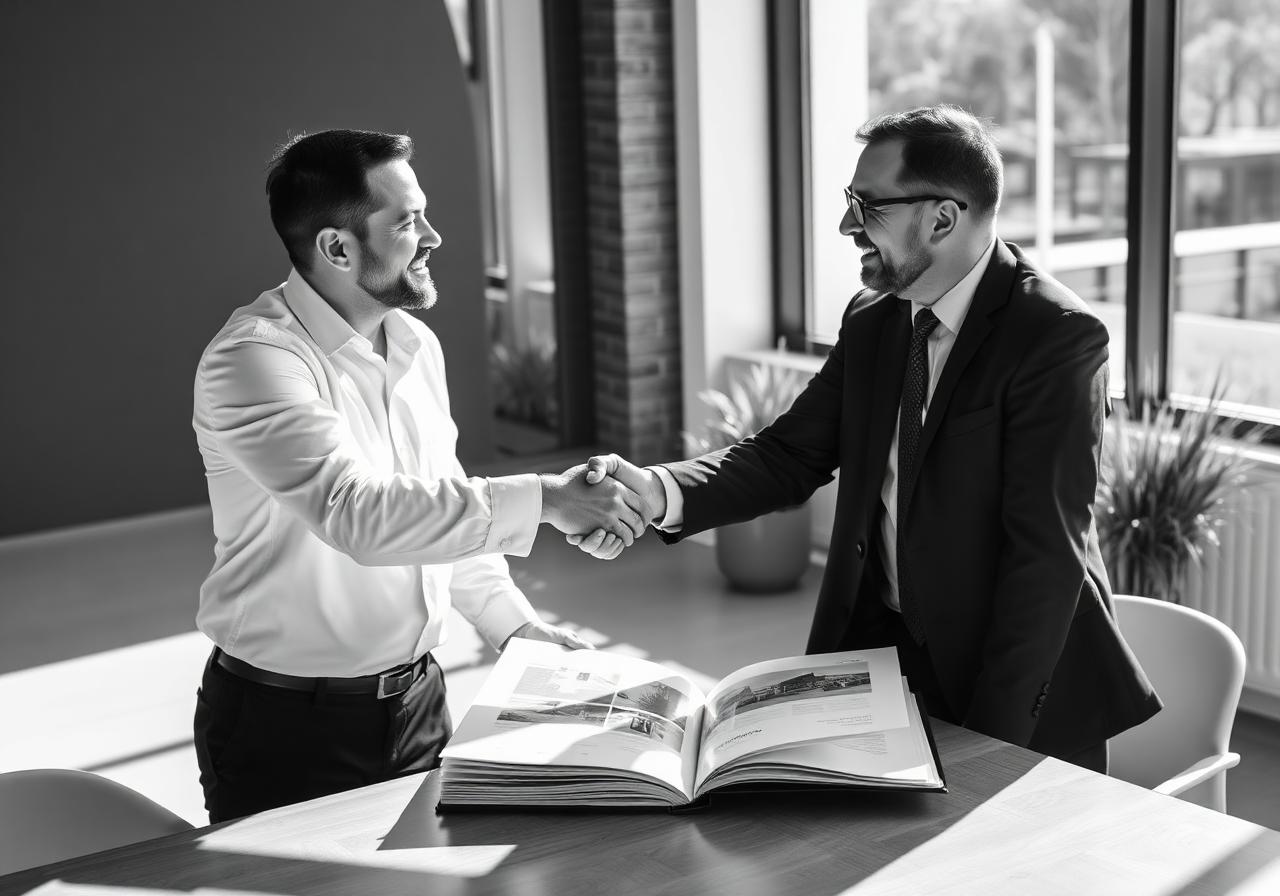 Verbavox client case studies — handshake between client and translation project manager